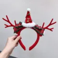 Medium Hat Large Antler Headband / Red