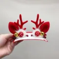 Mushroom Bell Antler Hair Clips / 2 Pieces/Pack / Red