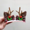 Wreath Antler Hair Clips / 2 Pieces/Pack / Brown