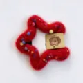 Colorful Dot Rope Star BB Clip / Red