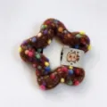 Colorful Dot Rope Star BB Clip / Brown
