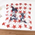 70x70cm / Στυλ Skater Boy με Κόκκινο και Μπλε Αστέρι (#364)