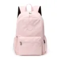 Rosafarbener Wanderrucksack mit Frontfach, Netzseitentaschen und atmungsaktivem Rückenpolster - Rosa
