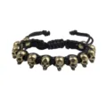 Punk Zwart Brons Stijl (2) / Zwart Touw Brons Schedel