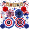 Ensemble 6 Pièces (Bannière+Spirale+Pompon+Éventail+Guirlande+Spirale Suspendue) / Pack de 32