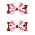 1 Pair / White (Baseball Print)
