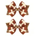 1 Pair / Brown (Rugby Print)