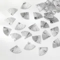 Fan Pendant / 1 Piece (2*1.5cm) / Silver Tone