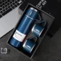 500ml / Set met 1 Fles en 3 Deksels / Blauw