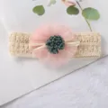 Flesh Pink Mesh Flower Headband