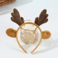 Deer Ears Coffee Antler Christmas Headband