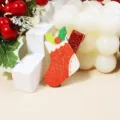 Barrette à Cheveux Forme Chaussette de Noël à Paillettes