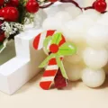 Barrette à Cheveux de Noël Canne en Sucre à Paillettes