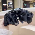 Schwarze Strass Schleife Haarkralle (A109)