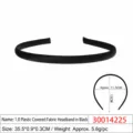 1.0 Fabric Covered Plastic Headband (30014225) / Black