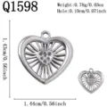 Estilo Corazón Hueco (Q1598) / Plateado