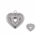 Strass Hohles Herz (Q1601) / Silber