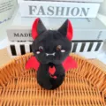 12cm Without Keychain / Black-Red