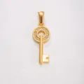 Clé Tête Ronde Strass (Key-1) / Or