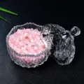 Premium Rozenkwarts Met Sterrenhemel Stijl Kom / 400g Kristal Met Komset