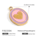 Pink Purple Oval Heart Style (PJ92359A)