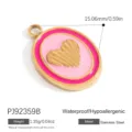 Red Pink Oval Heart Style (PJ92359B)