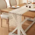 33*100cm / Triangular Rhombus Pattern - Yellow Lace Edge