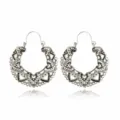Large Geometric Hollow Pattern Silver Style (8)