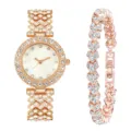 Style de Cadran en Strass (Avec Bracelet) / Or rose