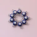 Double Loop Evil Eye Style / Silver