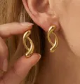 Unregelmäßiger Stromlinienförmiger 3D-Stil (TZ119-5) / Gold