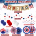 Ensemble 5 Pièces (Bannière+Spirale+Pompon+Éventail+Guirlande) / Pack de 32