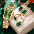 Oro e Quadrante Verde (Stile 6)