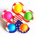8*8*1.3CM / Printed Petal (American Flag)