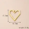 Estilo de Corazón Hueco 3D Geométrico (DZ-71) / 17.5x16.7mm