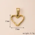 Estilo de Corazón de Textura Martillada (DZ-101) / 13x15mm