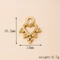Estilo de Corazón de Borde de Cuentas (DZ-68) / 16.2x13mm