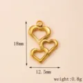 Estilo Hueco de Tres Corazones Vinculados (DZ-102) / 18x12.5mm
