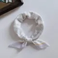 Algodón Suave Jardín Lazos Púrpura Blanco