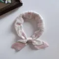 Algodón Suave Jardín Lazos Rosa Blanco