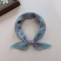 Soft Cotton Semi-Vanishing Polka Dot Paisley Blue