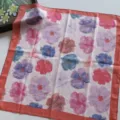 Soft Cotton Crayon Style Floral Red