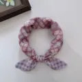 Soft Cotton Plaid Floral Purple