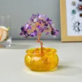 Amethyst Glazed Treasure Bowl Money Tree