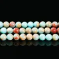 4mm (περίπου 90 τεμάχια) / Συνθετικός Μπλε της Θάλασσας Λίθος Δέρμα Φιδιού