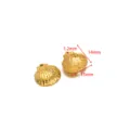 Coquille Estampée Or (Trou Unique) / 14x15mm (Trou de 1,2mm)