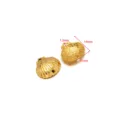 Coquille Estampée Or (Double Trou) / 14x15mm (Trou de 1,2mm)
