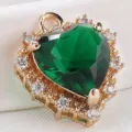 Faceted Heart Style (S3-102) / Green