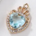 Crown Heart Style (S3-204) / Aqua Blue