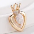 Pointed Crown Heart Style (S3-303) / White